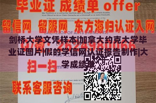 剑桥大学文凭样本|加拿大约克大学毕业证图片|假的学信网认证报告制作|大学成绩单